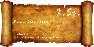 Kacz Szelina névjegykártya